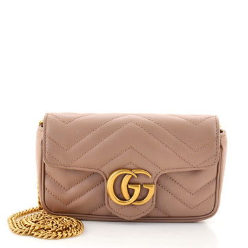 Gucci GG Marmont Flap Bag Matelasse Leather Super Mini