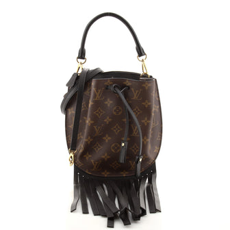 Louis Vuitton Fringed Noe Bag Monogram Canvas with Leather