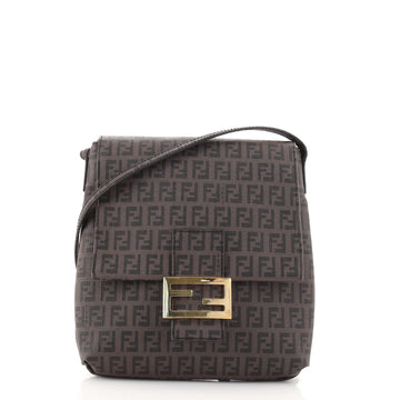 Fendi Vintage Flap Crossbody Bag Zucchino Coated Canvas Small