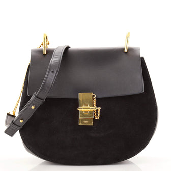 Chloe Drew Crossbody Bag Leather and Suede Medium