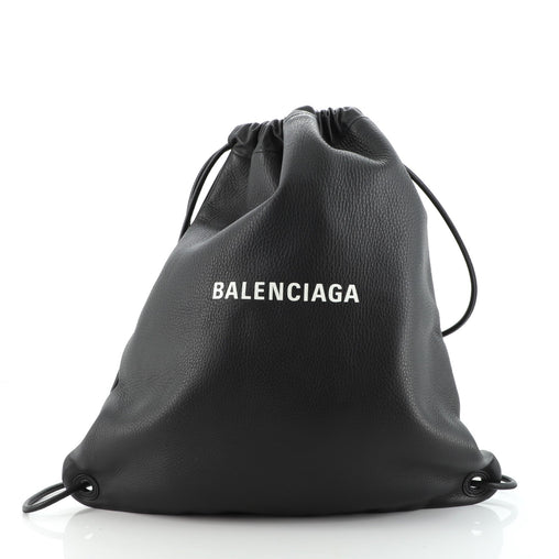 バッグ Balenciaga Canvas Drawstring Backpack Balenciaga - Explorer Canvas Drawstring Backpack - Black