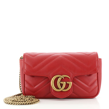 Gucci GG Marmont Flap Bag Matelasse Leather Super Mini