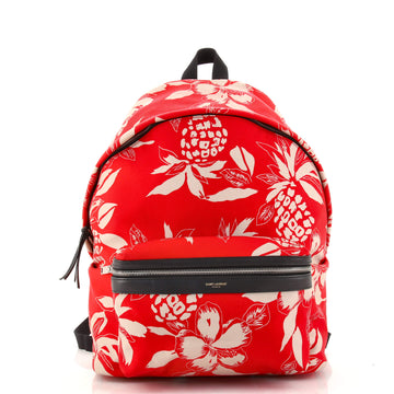 Saint Laurent City Backpack Printed Canvas