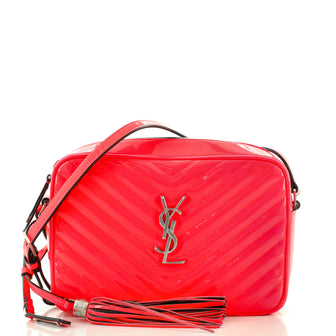 Saint Laurent Lou Camera Bag Matelasse Chevron Patent Small