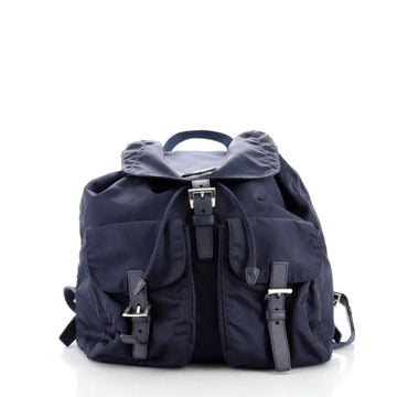 Prada Double Front Pocket Backpack Tessuto Medium