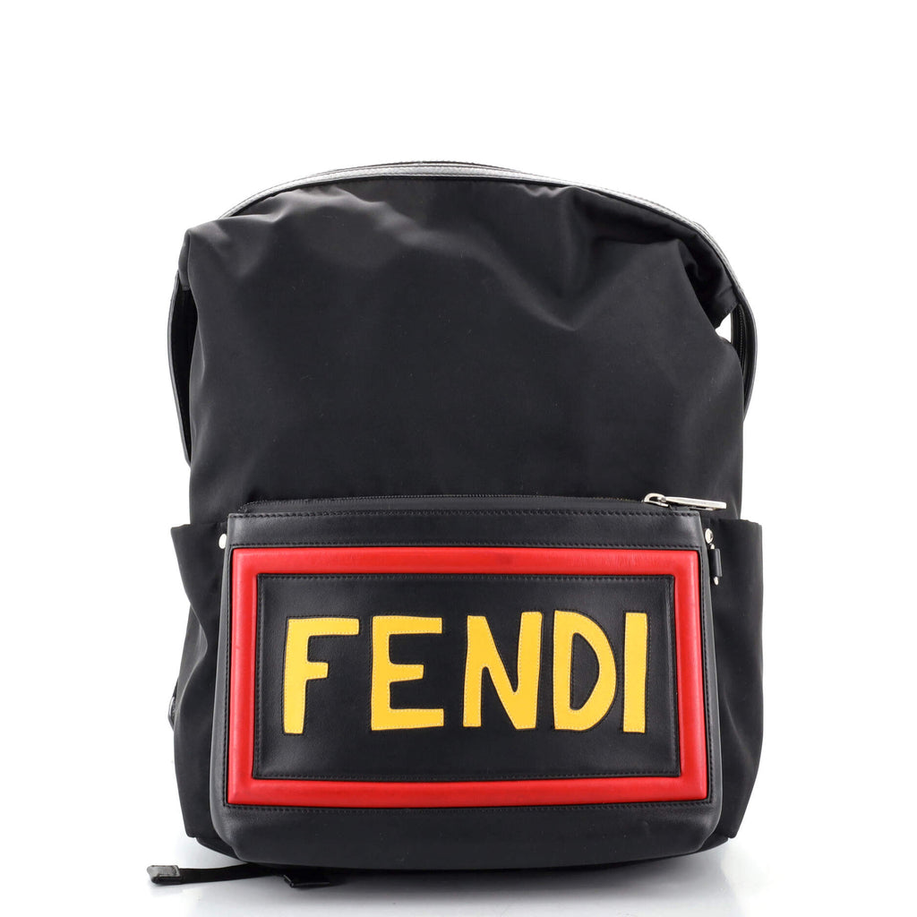 Fendi Vocabulary Backpack Nylon Black 12973485