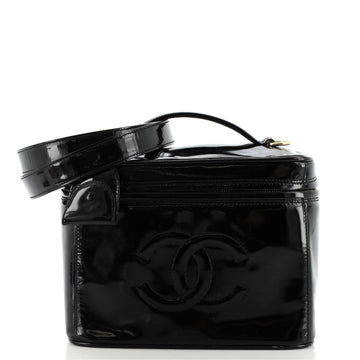 Chanel Vintage Timeless Vanity Case Patent Small