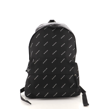 Balenciaga Explorer Backpack Logo Print Nylon