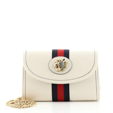 Gucci Rajah Web Chain Shoulder Bag Leather Mini