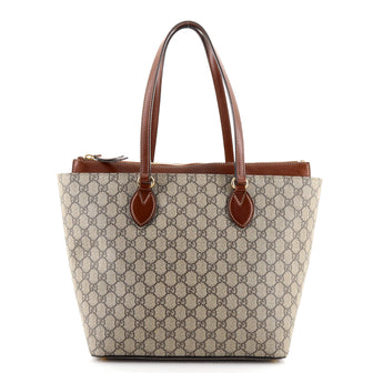 Gucci Linea A Zip Tote GG Coated Canvas Medium