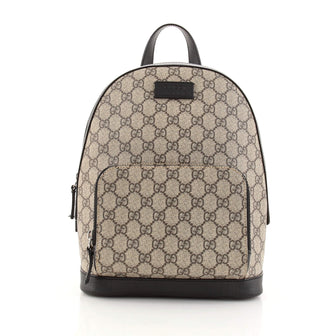 Gucci Zip Pocket Backpack GG Coated Canvas Small
