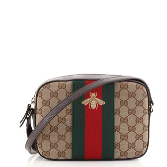 Gucci Camera Bag Crossbody Bee Web Brown - US