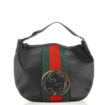 Gucci Blondie Web Hobo Leather Large
