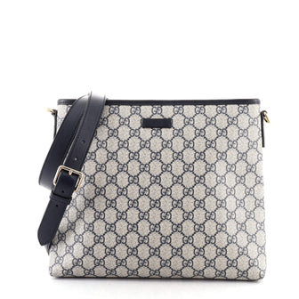 Gucci Zip Top Messenger Bag GG Coated Canvas Medium