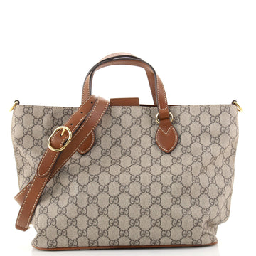 Gucci Convertible Soft Tote GG Coated Canvas Small