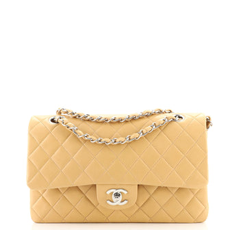 Chanel Vintage Classic Double Flap Bag Quilted Lambskin Medium