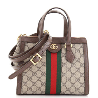Gucci Ophidia Top Handle Tote GG Coated Canvas Small