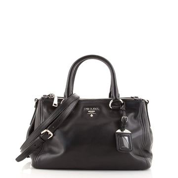 Prada Double Zip Convertible Tote Soft Calf Medium