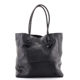 Gucci Braided Handle Tote Leather Large