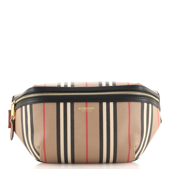 Burberry Sonny Waist Bag Icon Stripe E-Canvas Medium