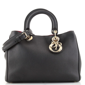 Christian Dior Diorissimo Tote Pebbled Leather Medium