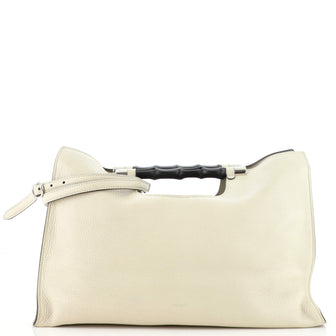 Gucci Bamboo Daily Tote Leather Wide