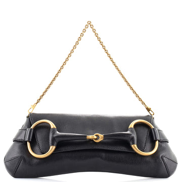 Gucci Horsebit Chain Clutch Leather Large