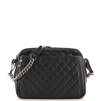 Chanel Business Trip Camera Bag Quilted Caviar Large