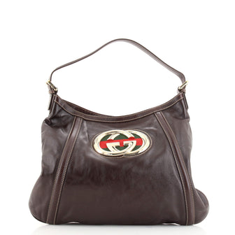 Gucci Britt Web Hobo Leather Medium