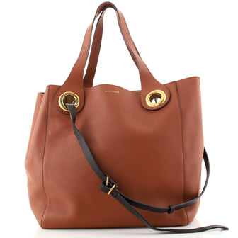 Burberry Grommet Tote Leather Medium