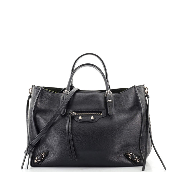 Balenciaga Papier A4 Zip Around Classic Studs Bag Leather Mini