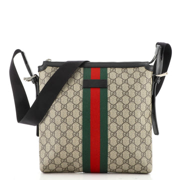 Gucci Web Messenger Bag GG Coated Canvas Medium