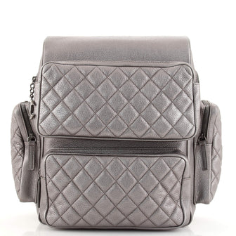 Chanel Casual Rock Airlines Backpack Quilted Goatskin Medium