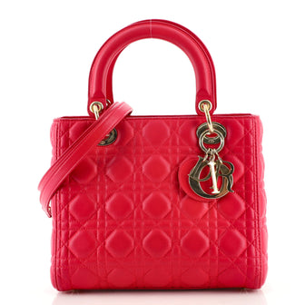 Christian Dior Lady Dior Bag Cannage Quilt Lambskin Medium
