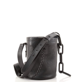 Louis Vuitton Chalk Nano Bag Monogram Shadow Leather Black 12974365
