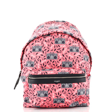 Saint Laurent City Backpack Printed Canvas