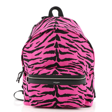 Saint Laurent City Backpack Printed Canvas