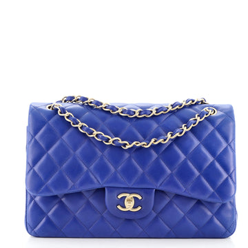 Chanel Classic Double Flap Bag Quilted Lambskin Jumbo