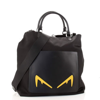 Fendi Convertible Monster Tote Nylon and Leather