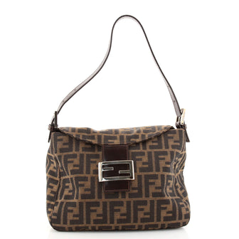 Fendi Double Flap Bag Zucca Canvas Medium