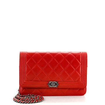 Chanel Boy Wallet on Chain Quilted Lambskin