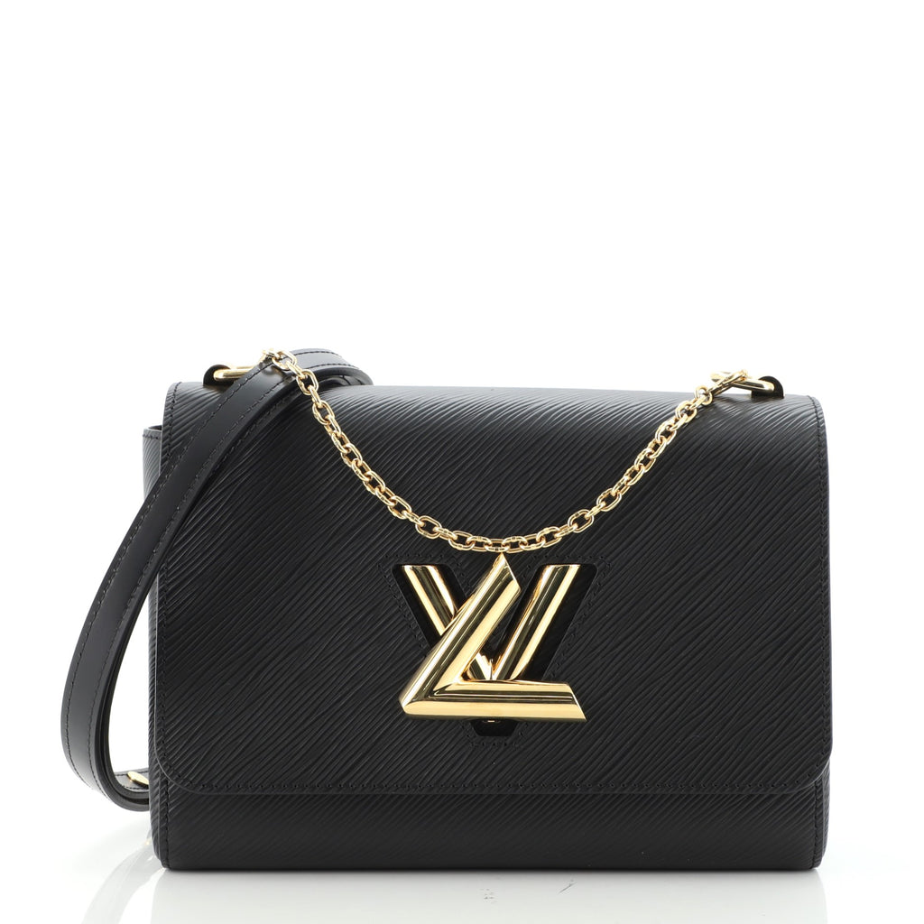 Louis Vuitton Twist and Twisty Handbag Epi Leather MM Black 1297787