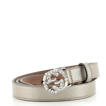 Gucci Crystal Around GG Belt Leather Thin