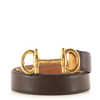 Salvatore Ferragamo Gancini Belt Leather Medium