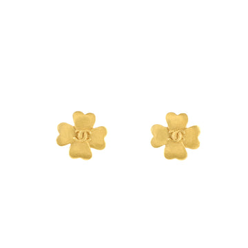 Chanel Vintage CC Clover Clip-On Earrings Metal
