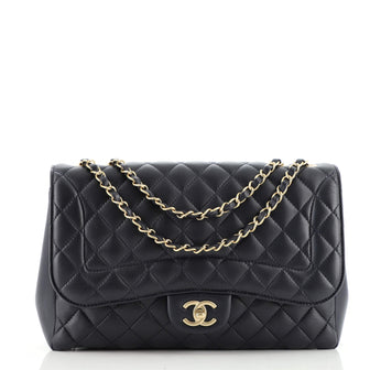 Chanel Mademoiselle Chic Flap Bag Quilted Lambskin Jumbo