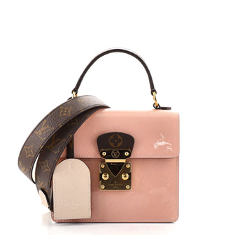 Louis Vuitton Spring Street NM Handbag Monogram Vernis with Monogram Canvas and Epi Leather