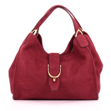Gucci Soft Stirrup Tote Nubuck Medium