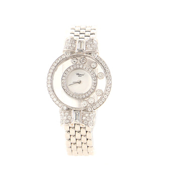 Chopard Happy Diamonds Icons Bow Quartz Watch White Gold with Diamond Bezel and Floating Diamonds 24