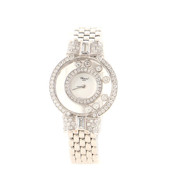 Chopard Happy Diamonds Icons Bow Quartz Watch White Gold with Diamond Bezel and Floating Diamonds 24